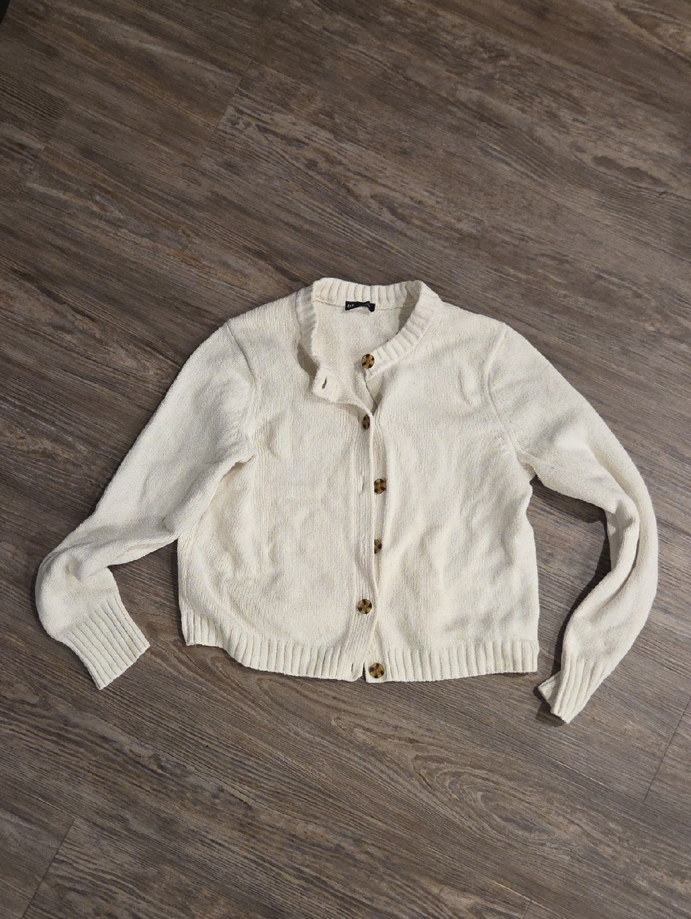 GAP Ivory Button-Front Women's Cardigan
